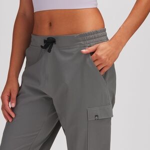 Women's Olive Joggers with Pocket Detail